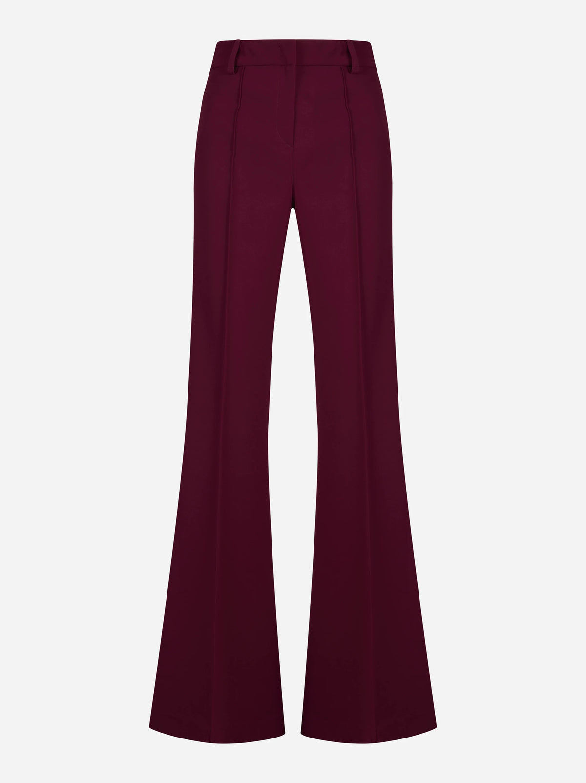 Pantalone flare bordeaux - vista frontale