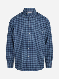 Camicia America check blu - vista frontale