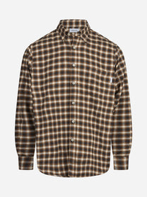 Camicia America check marrone - vista frontale