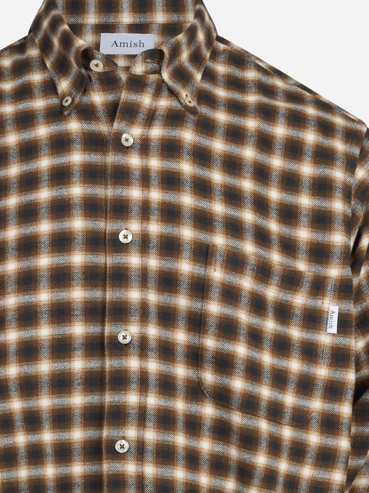 Camicia America check marrone - vista posteriore