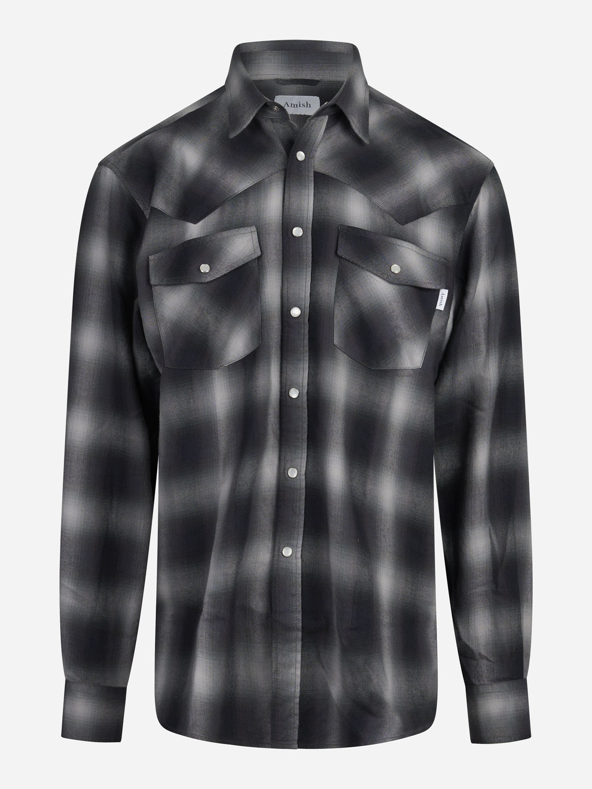 Camicia Texaco check grigio - vista frontale