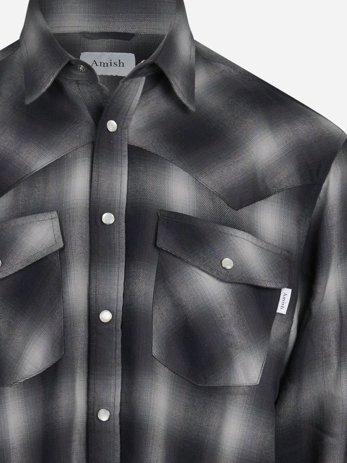Camicia Texaco check grigio - vista posteriore