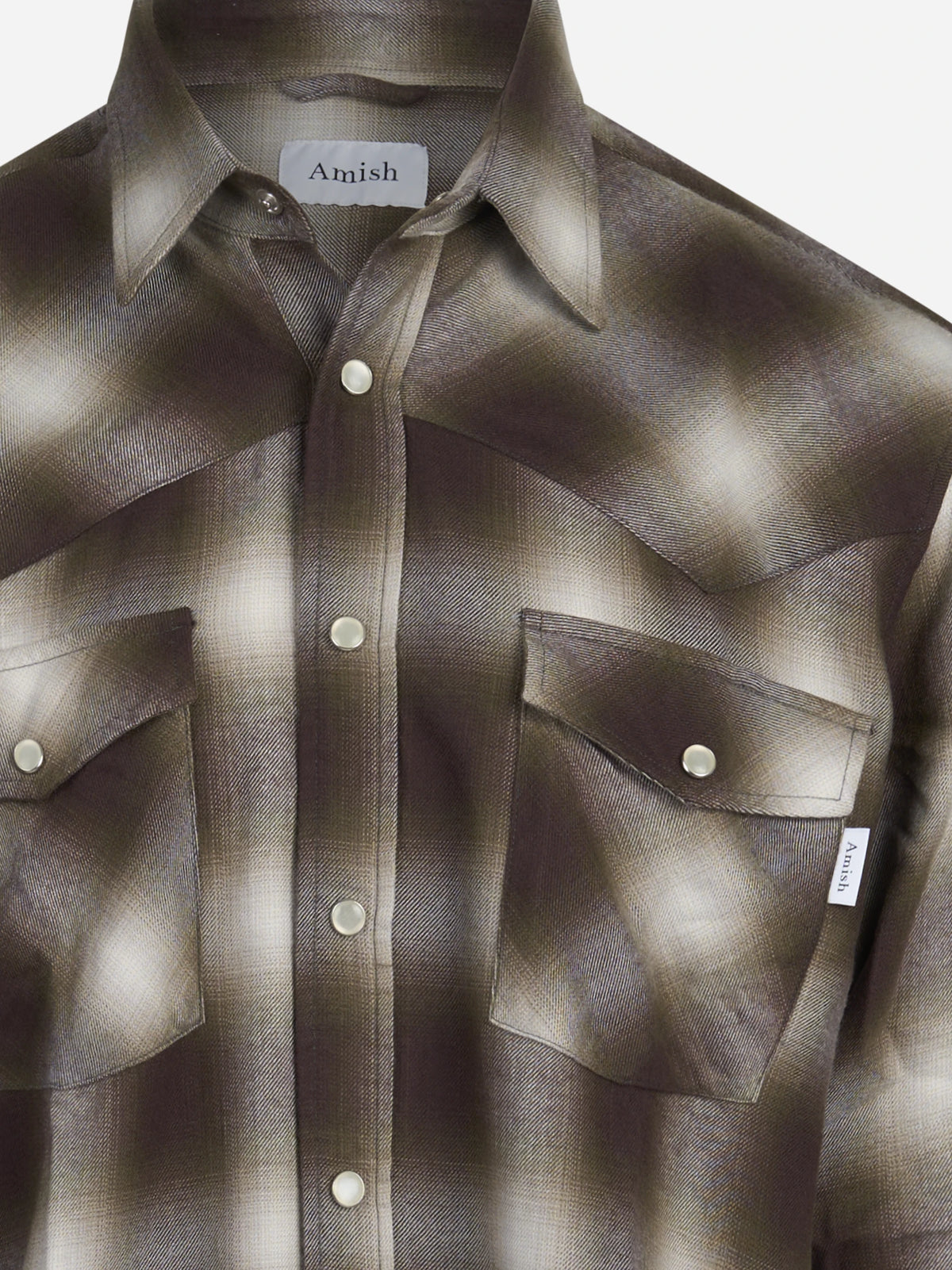 Camicia Texaco check marrone - vista posteriore