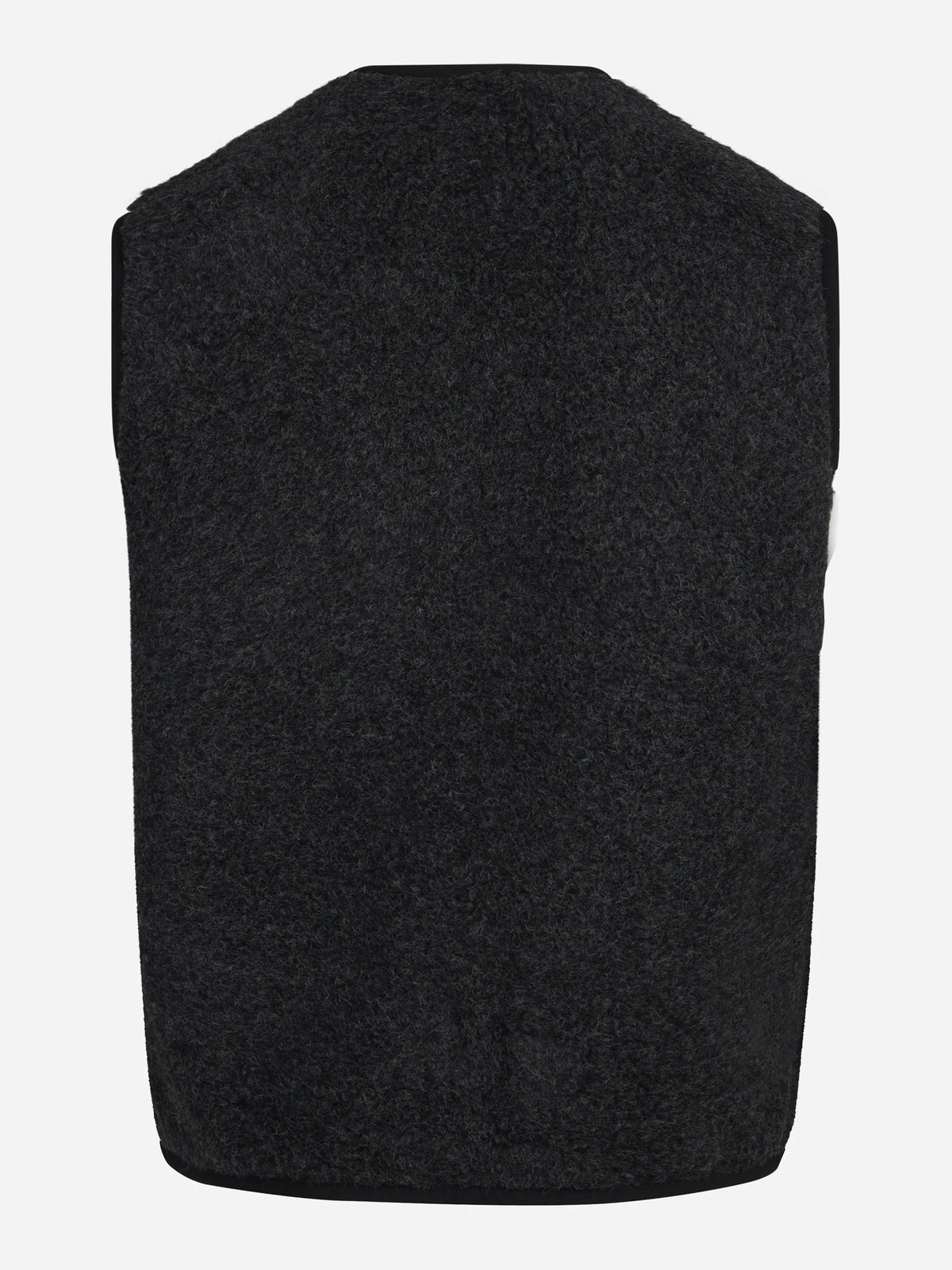 Gilet Sherpa in lana grigio - dettaglio del prodotto