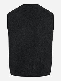 Gilet Sherpa in lana grigio - dettaglio del prodotto