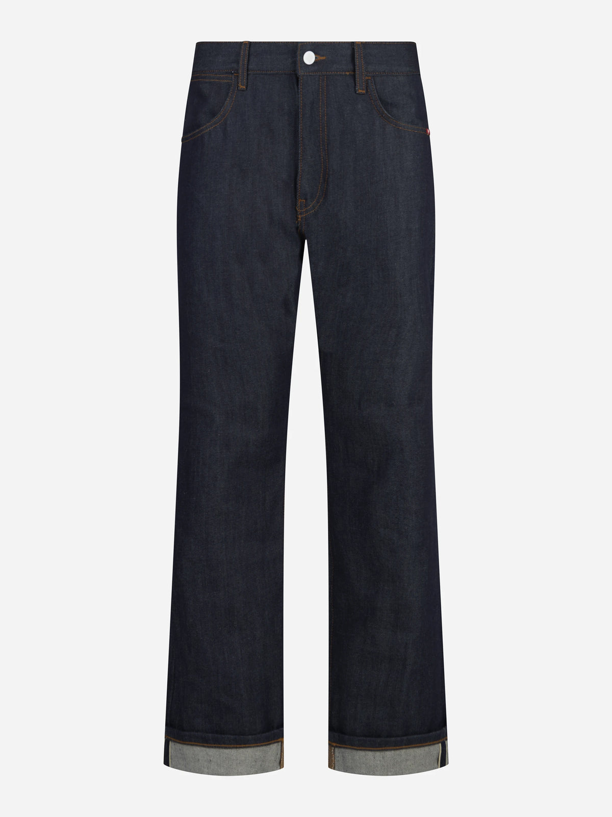 Jeans James raw selvedge blu - vista frontale