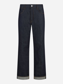 Jeans James raw selvedge blu - vista frontale