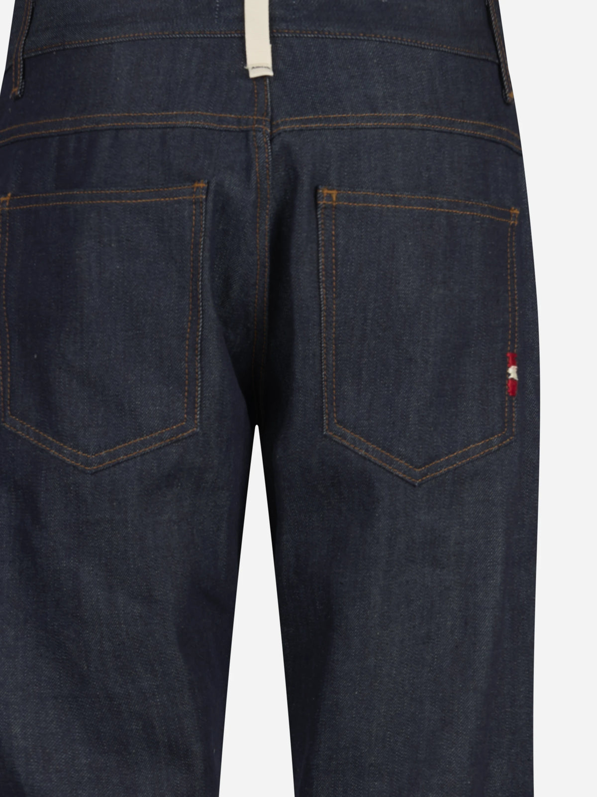 Jeans James raw selvedge blu - vista posteriore