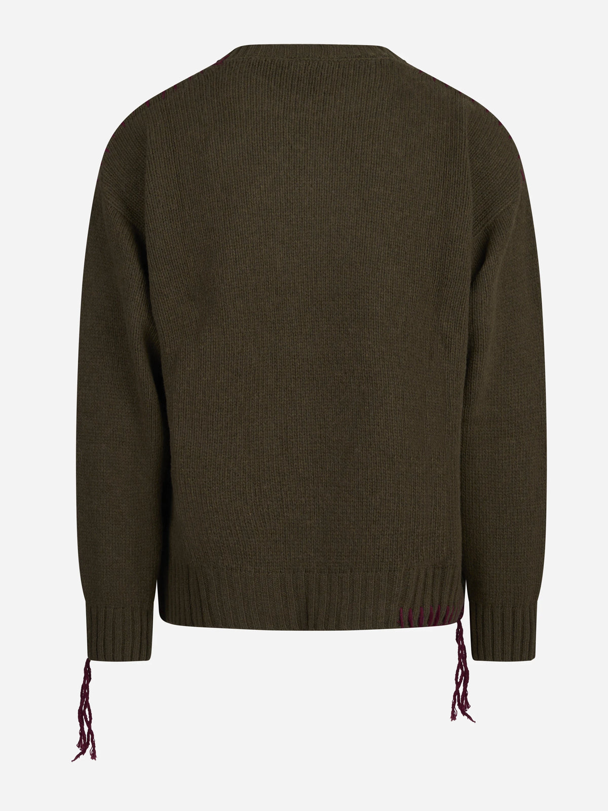 Maglia oversize in misto lana verde - dettaglio del prodotto