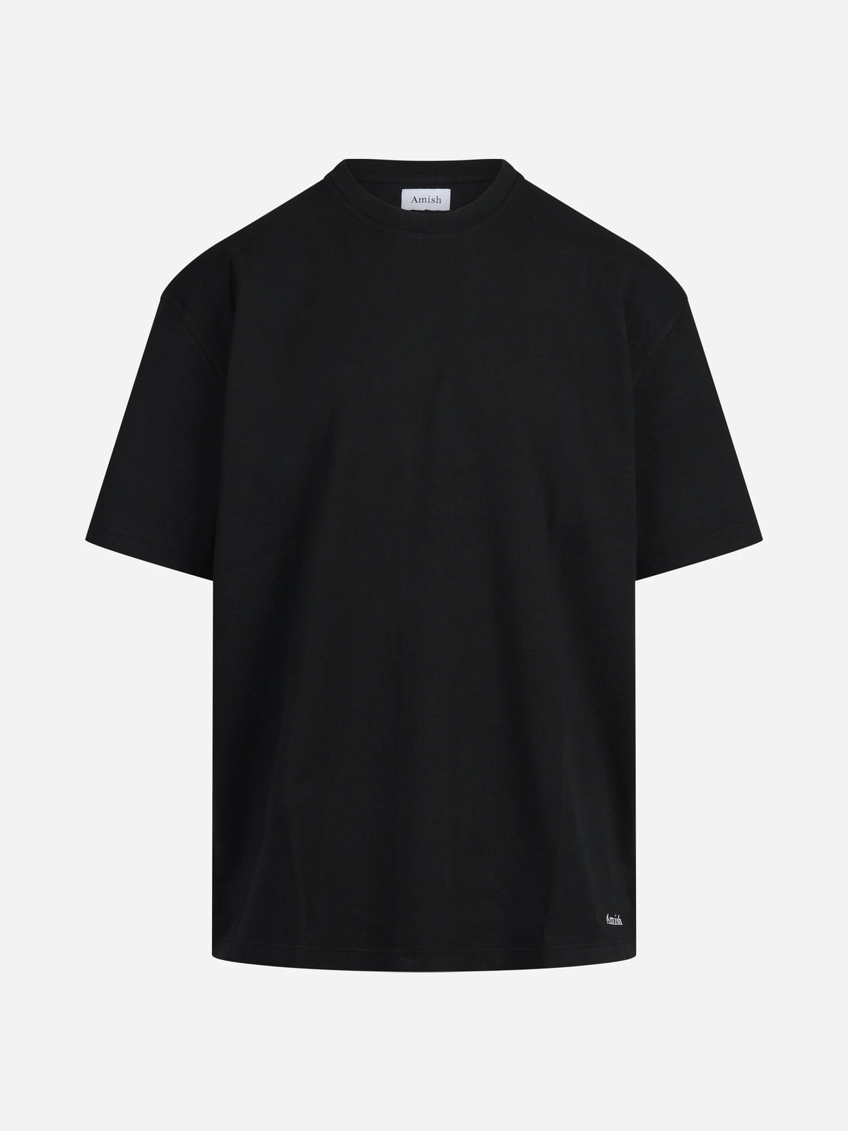 T-shirt basic in cotone nero - vista frontale