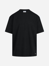T-shirt basic in cotone nero - vista frontale