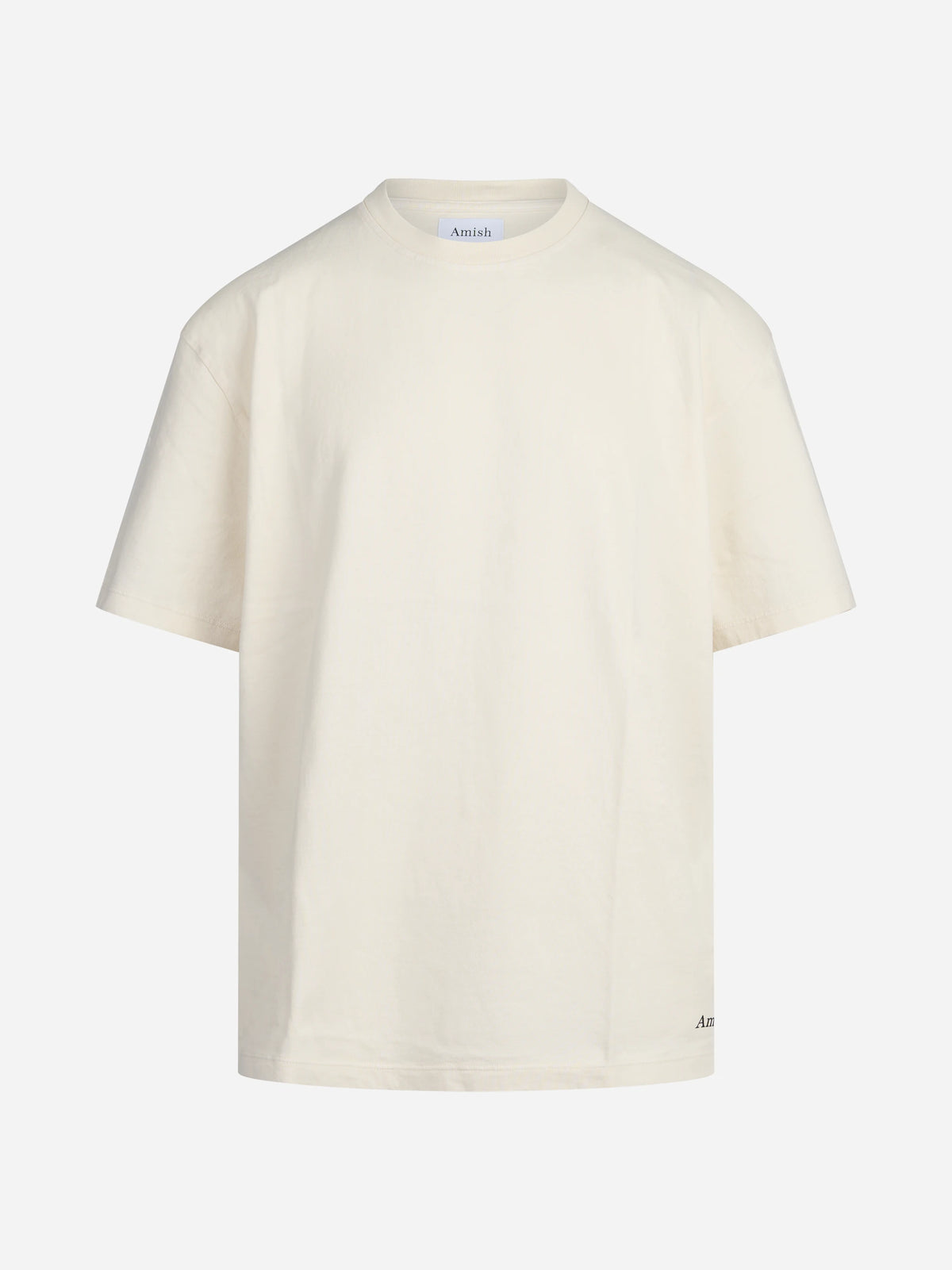 T-shirt basic in cotone bianco - vista frontale