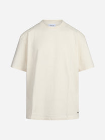 T-shirt basic in cotone bianco - vista frontale