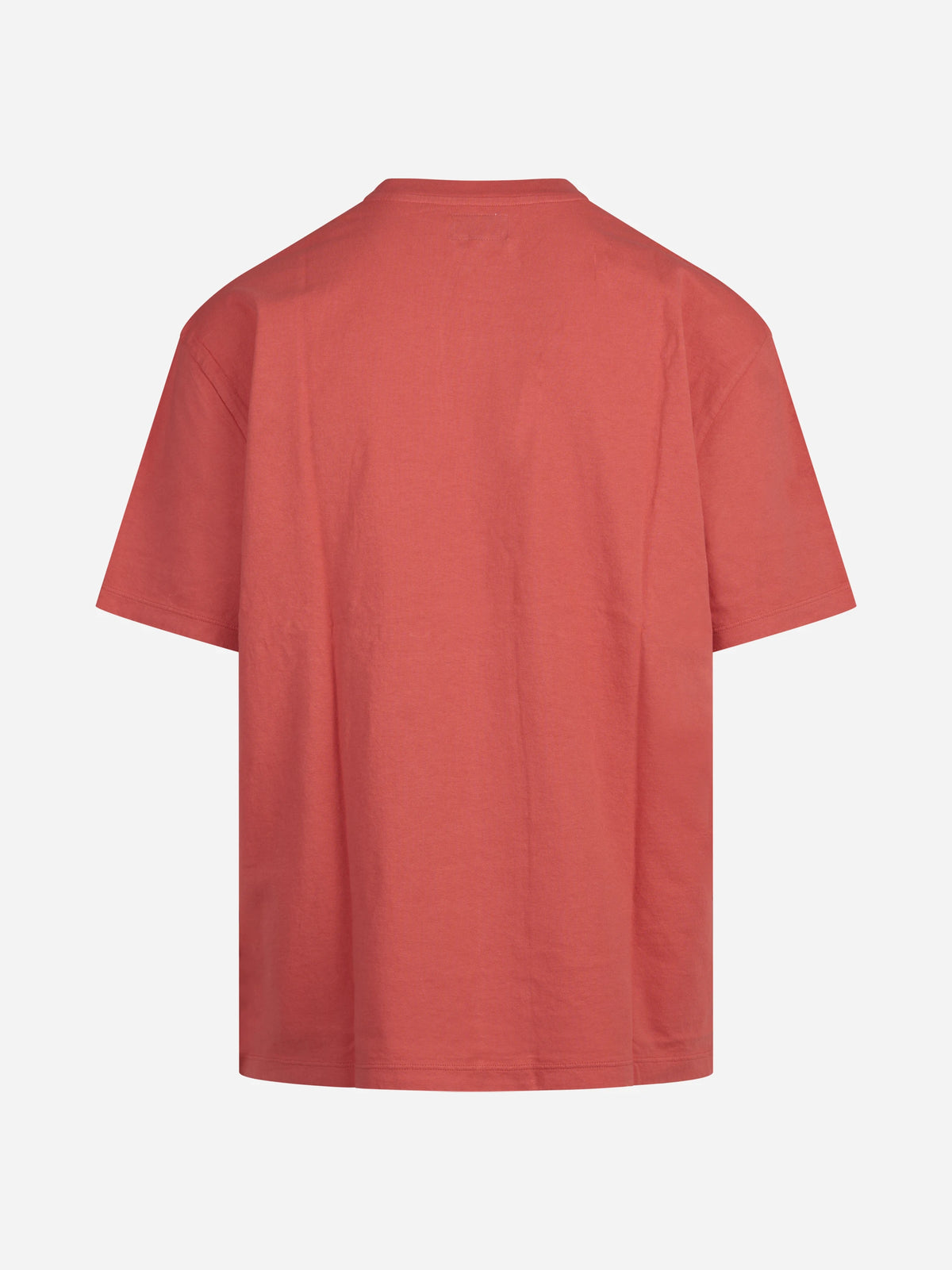 T-shirt basic in cotone rosso - dettaglio del prodotto