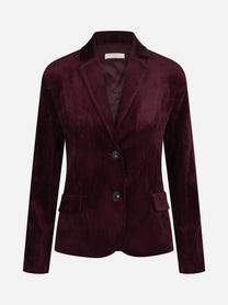 Blazer Eraclito in velluto bordeaux - vista frontale