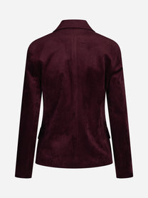 Blazer Eraclito in velluto bordeaux - vista posteriore