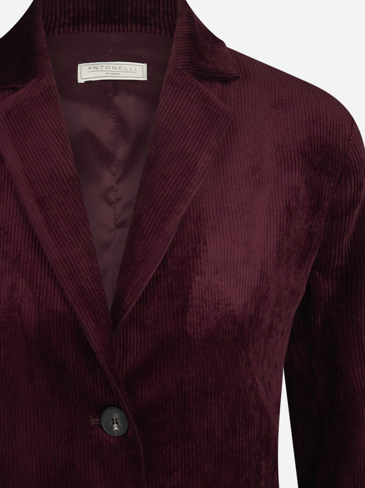 Blazer Eraclito in velluto bordeaux - dettaglio del prodotto