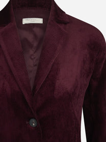 Blazer Eraclito in velluto bordeaux - dettaglio del prodotto