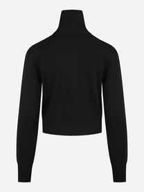 Giacca in maglia con zip nero - dettaglio del prodotto
