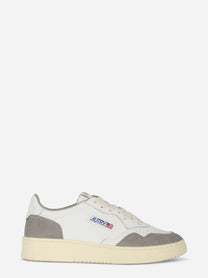 Sneakers Medalist Low In Pelle Bianca E Suede Grigio