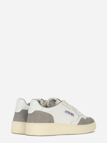 Sneakers Medalist Low In Pelle Bianca E Suede Grigio