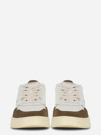 Sneakers Medalist Low In Pelle Bianca E Suede Marrone
