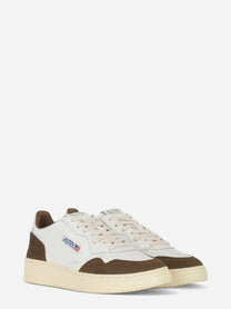 Sneakers Medalist Low In Pelle Bianca E Suede Marrone