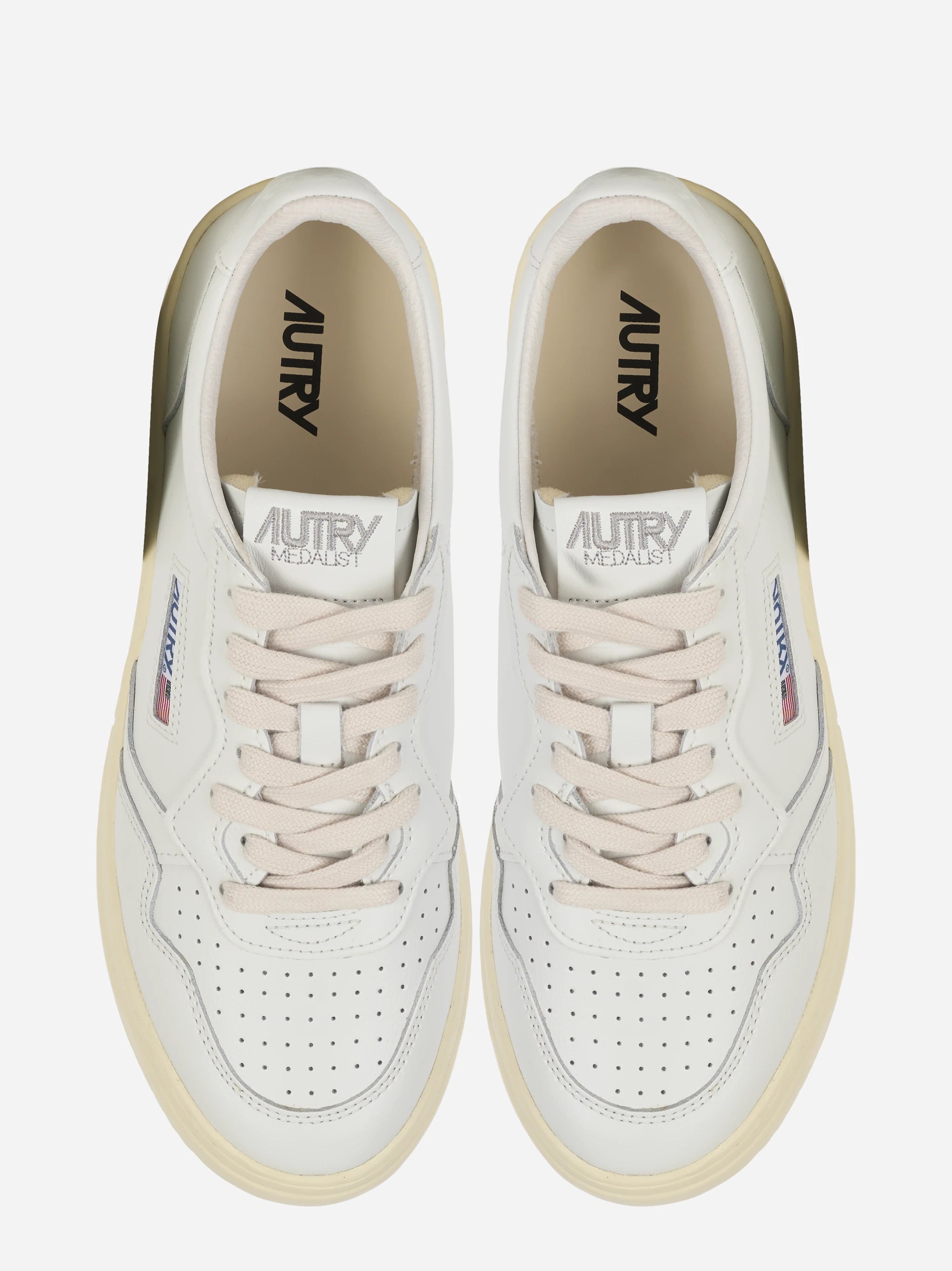 Sneakers Medalist Low In Pelle Bianca