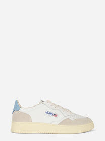 Sneakers Medalist Low In Suede E Pelle Bianca E Forget Me Not