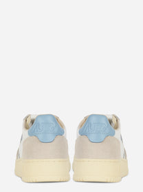 Sneakers Medalist Low In Suede E Pelle Bianca E Forget Me Not