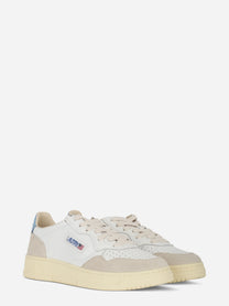 Sneakers Medalist Low In Suede E Pelle Bianca E Forget Me Not