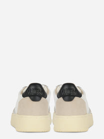Sneakers Medalist Low In Pelle Bianca E Nera E Suede Beige