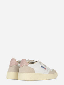 Sneakers Medalist Low In Pelle Bianca E Powder E Suede Beige