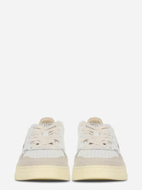 Sneakers Medalist Low In Pelle E Suede Bianca E Oro