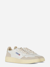 Sneakers Medalist Low In Pelle E Suede Bianca E Oro