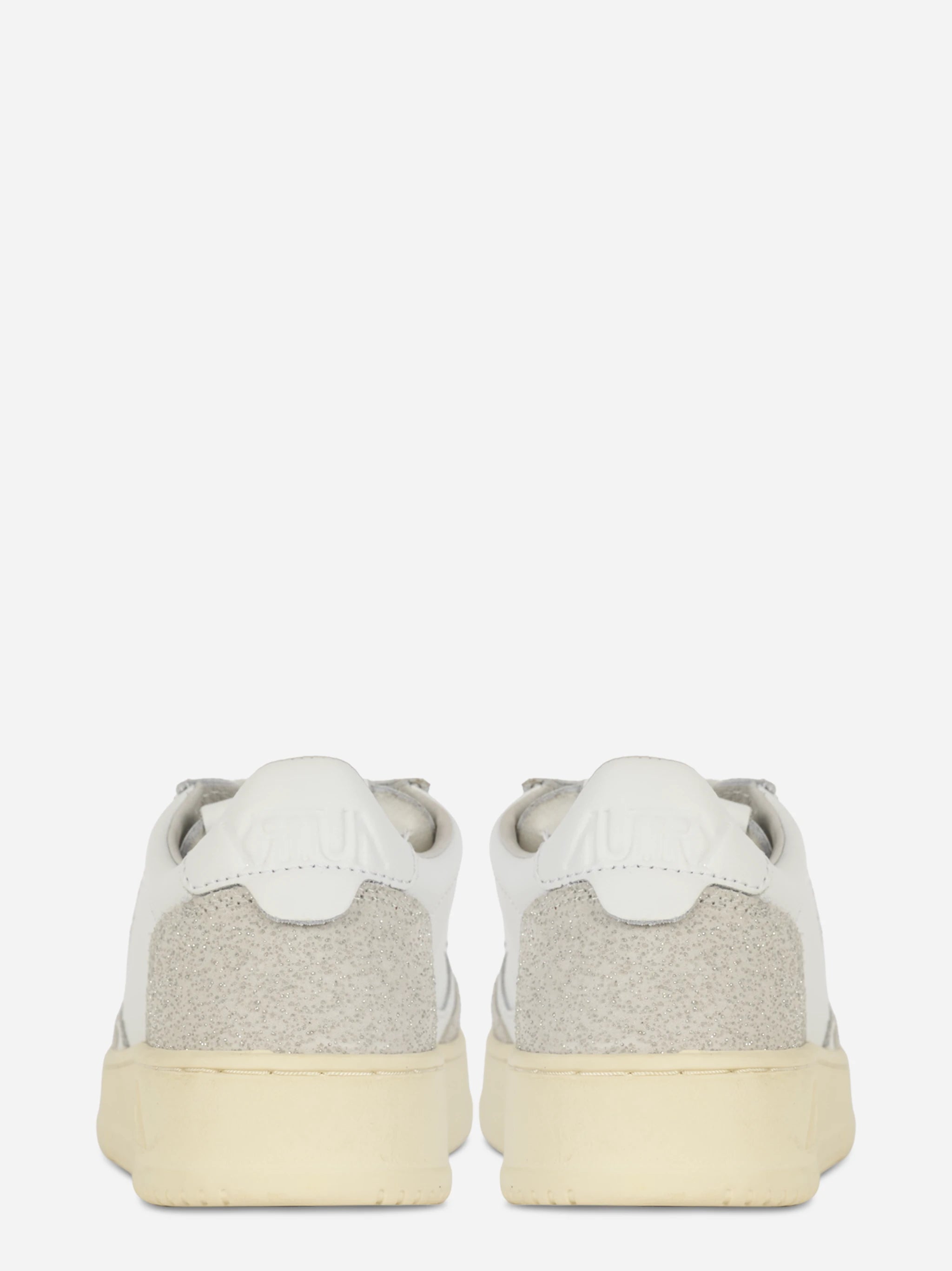 Sneakers Medalist Low In Pelle Bianca E Stars Grigio