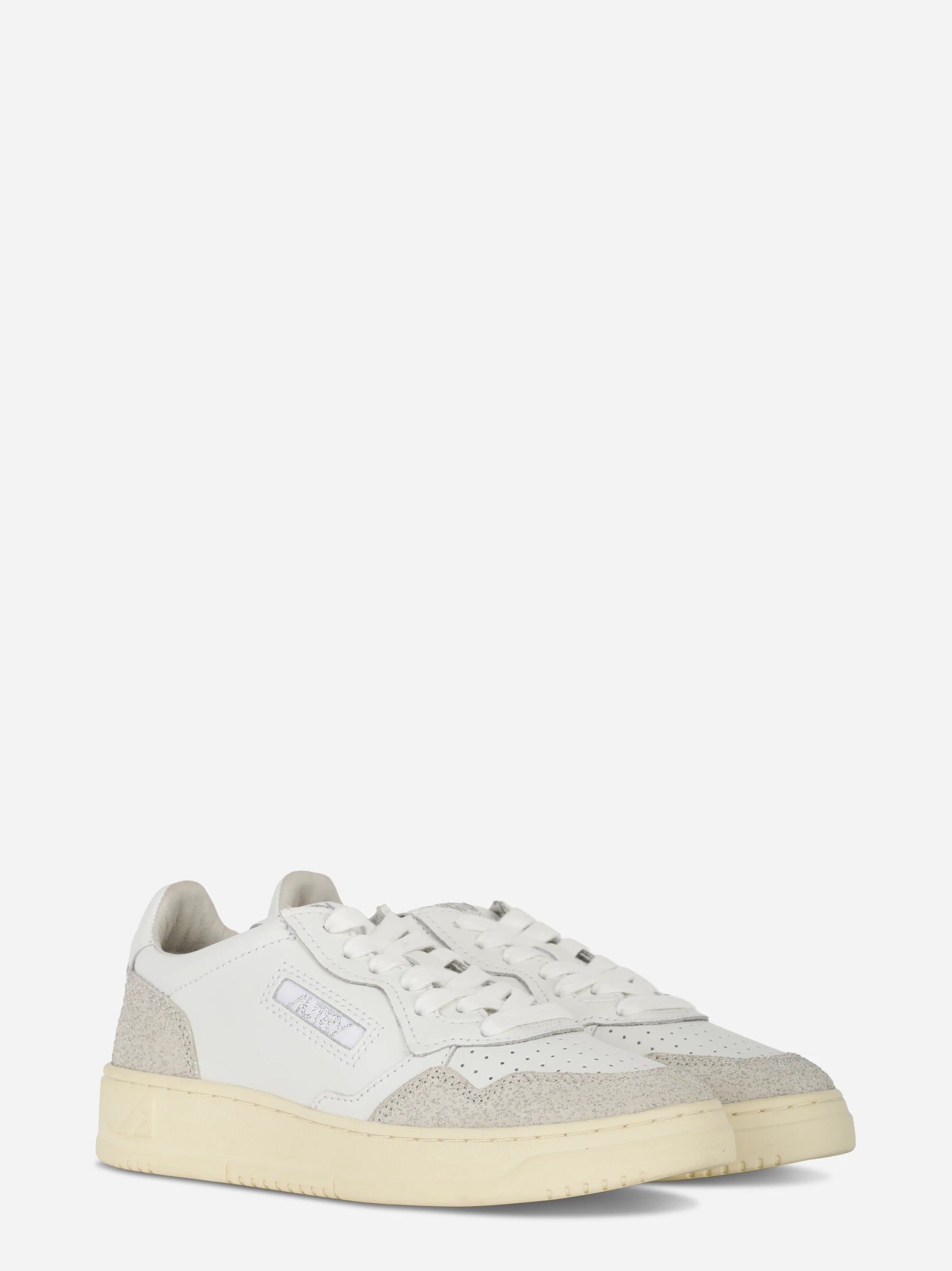 Sneakers Medalist Low In Pelle Bianca E Stars Grigio