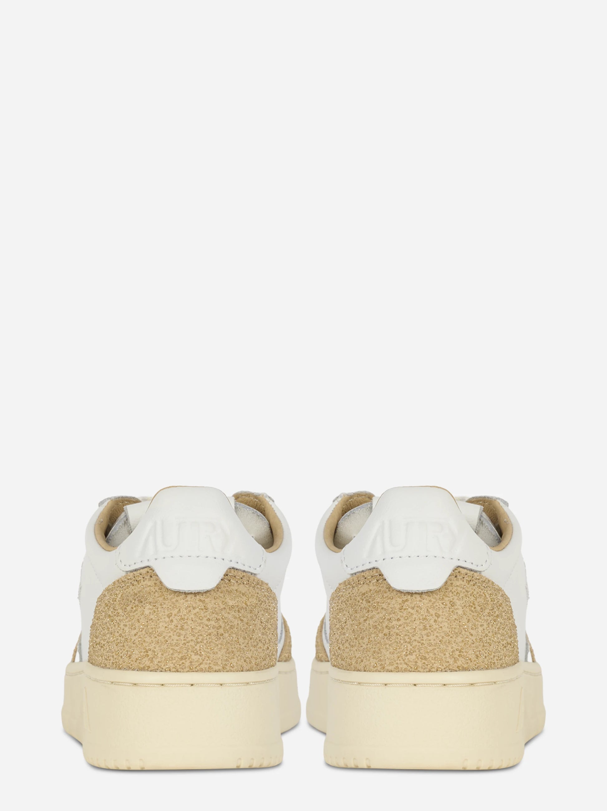 Sneakers Medalist Low In Pelle Bianca E Stars Ecru