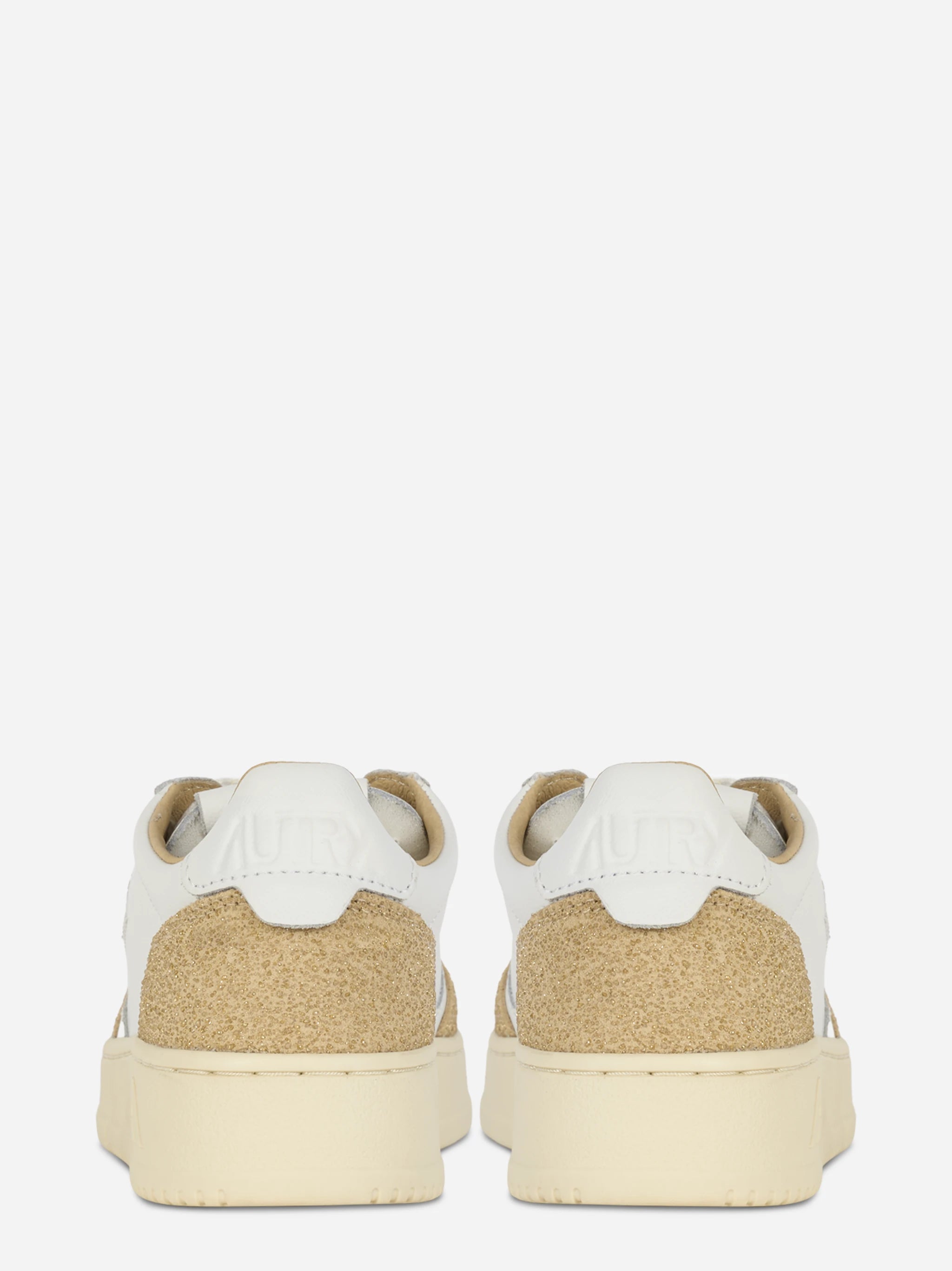 Sneakers Medalist Low In Pelle Bianca E Stars Ecru