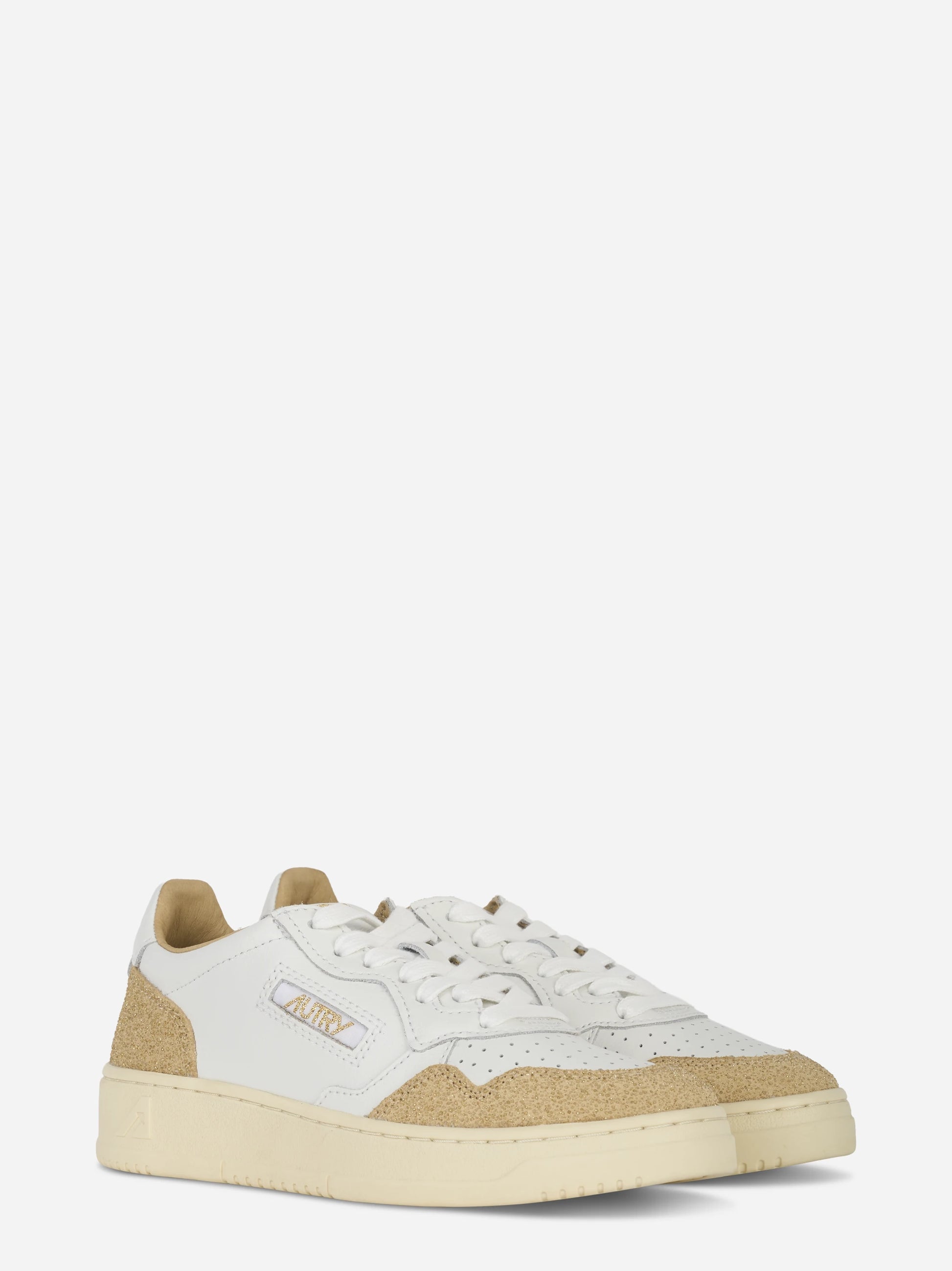 Sneakers Medalist Low In Pelle Bianca E Stars Ecru