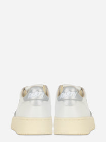 Sneakers Medalist Low In Pelle Bianca E Argento