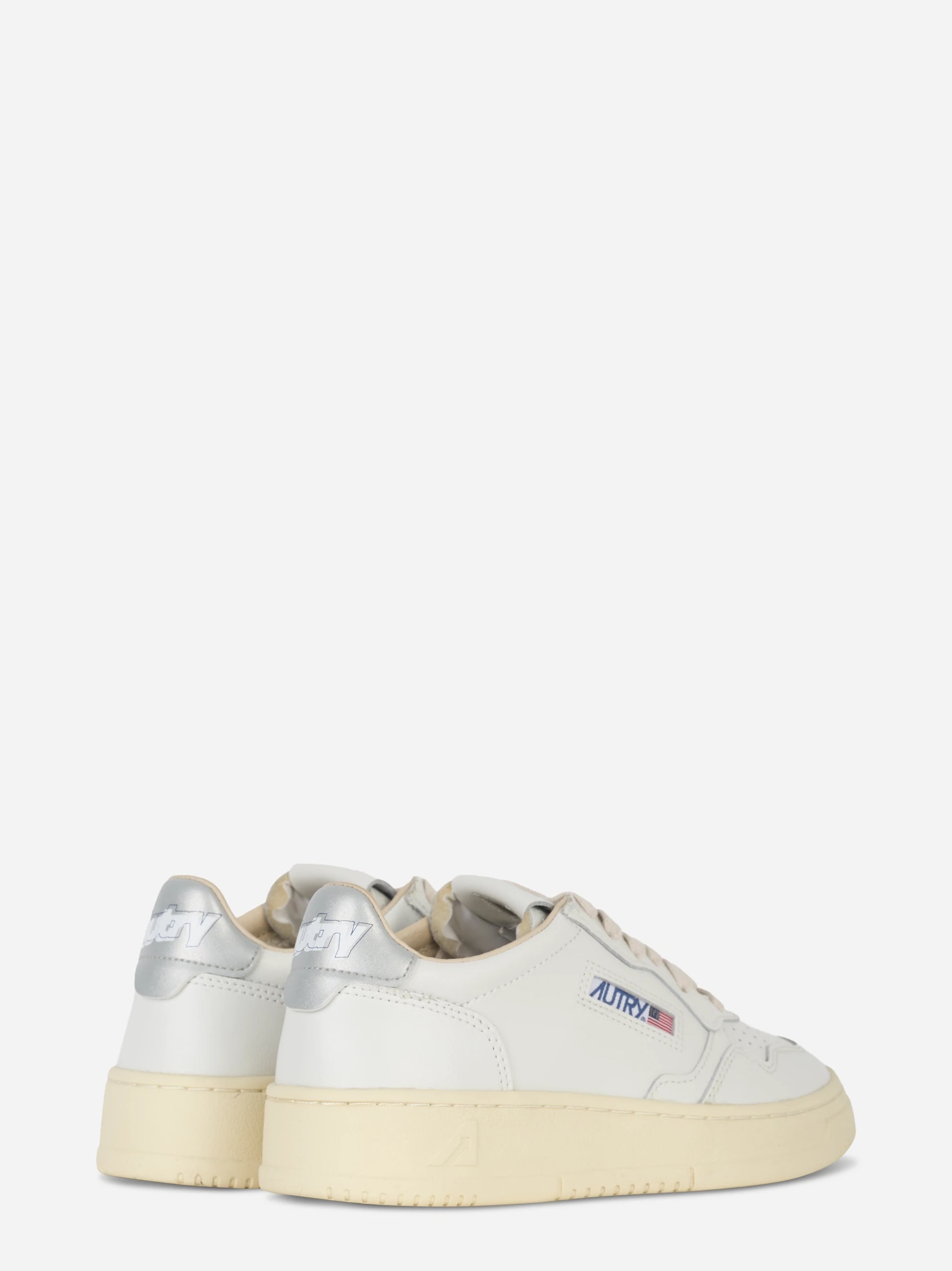 Sneakers Medalist Low In Pelle Bianca E Argento