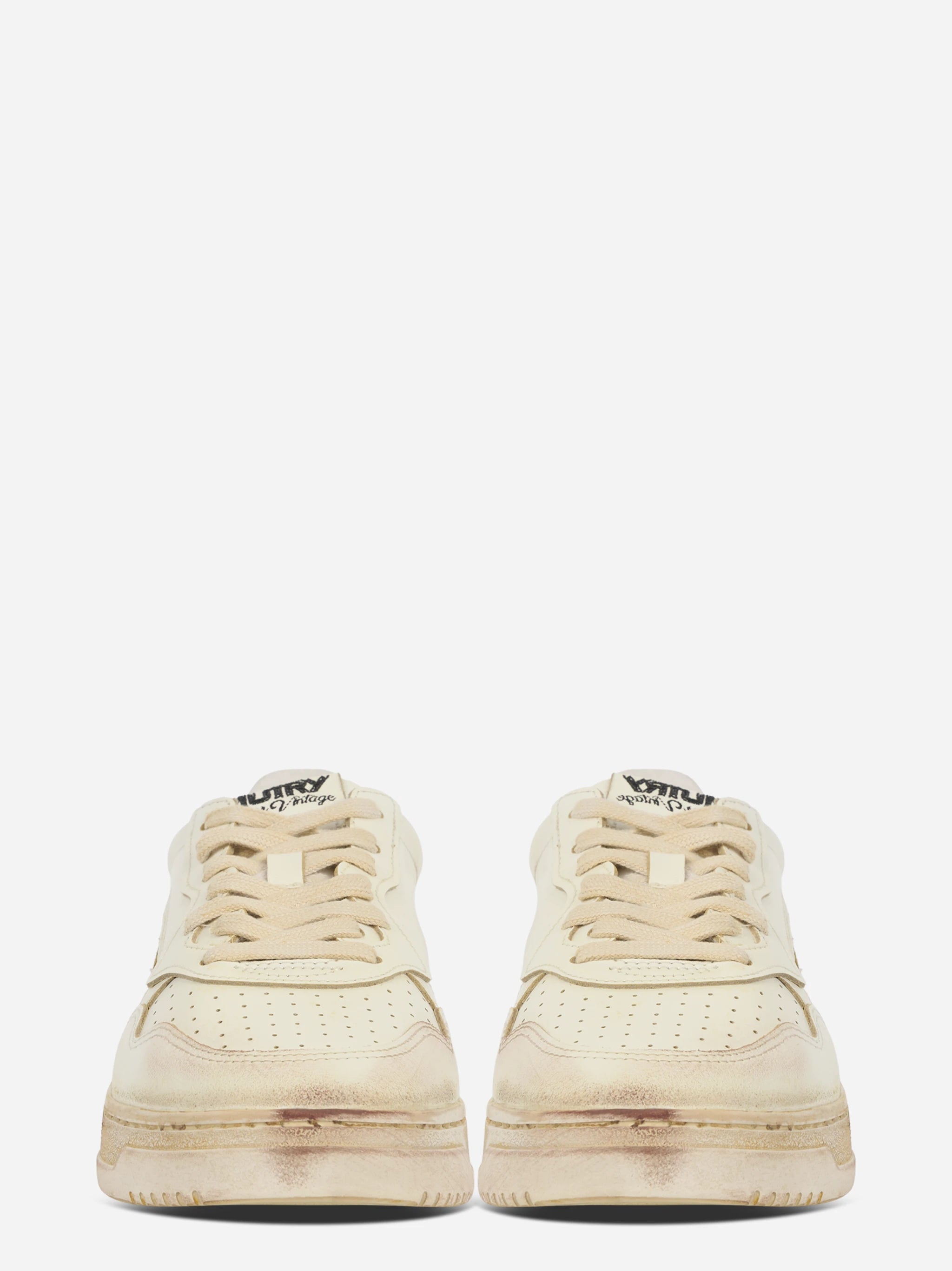SNEAKERS MEDALIST LOW SUPER VINTAGE IN PELLE BIANCA