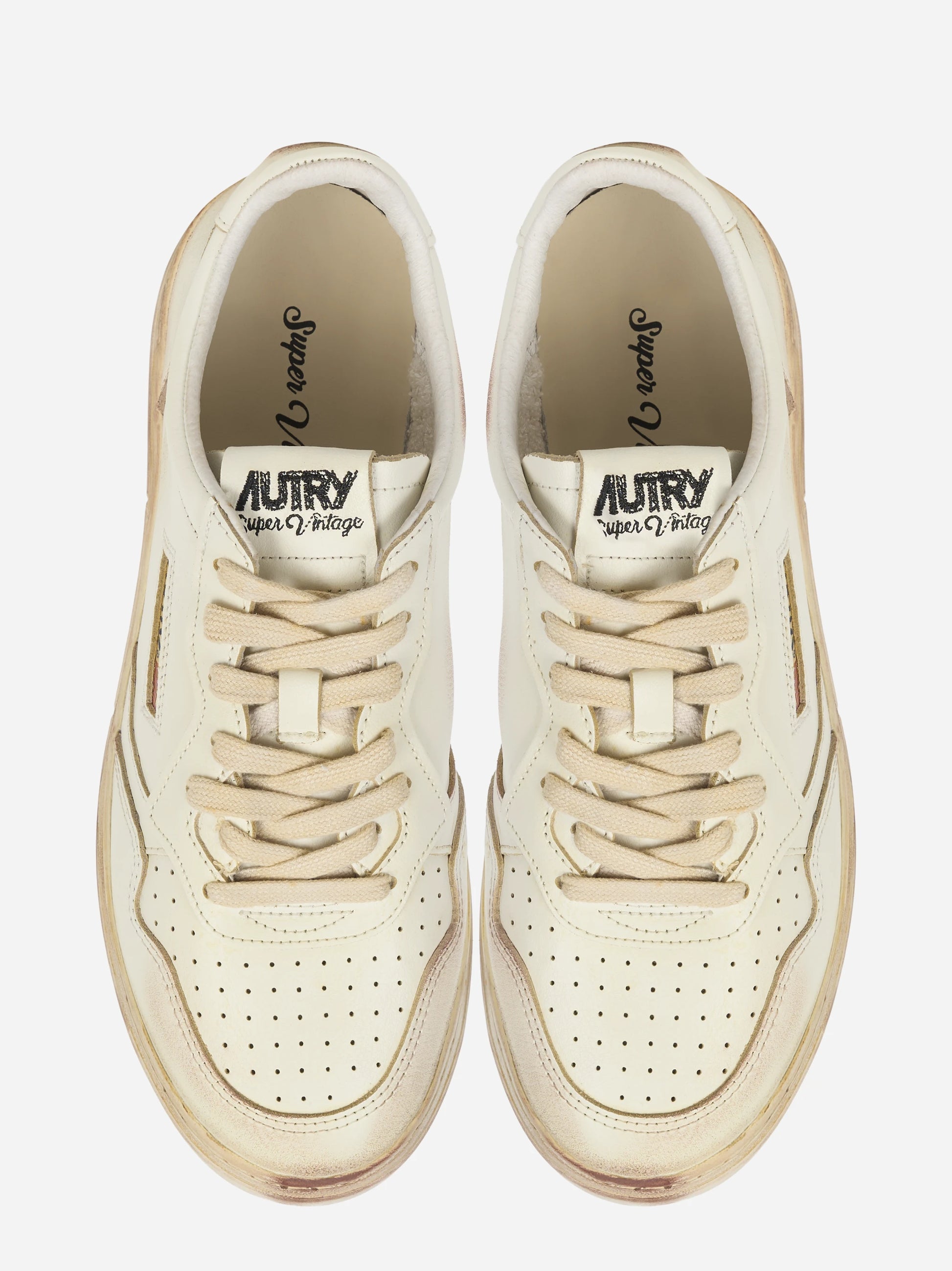 SNEAKERS MEDALIST LOW SUPER VINTAGE IN PELLE BIANCA