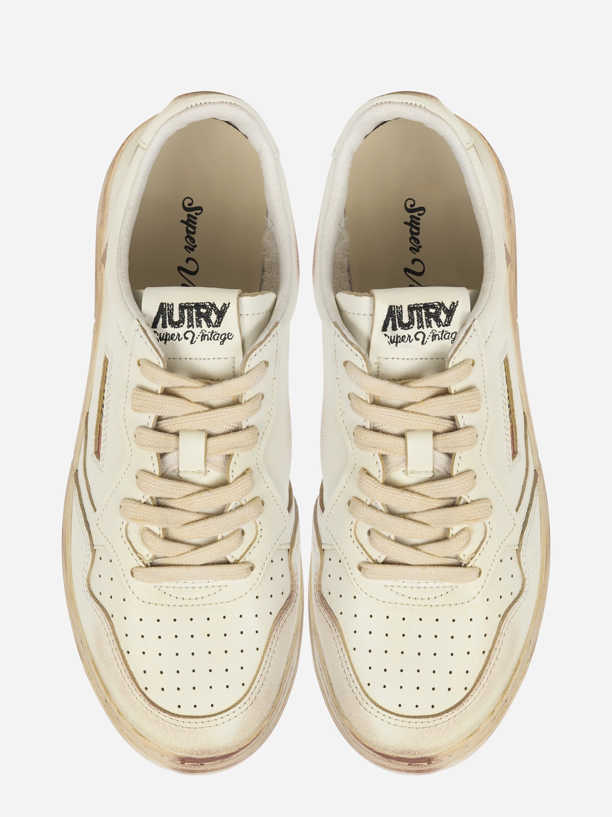SNEAKERS MEDALIST LOW SUPER VINTAGE IN PELLE BIANCA