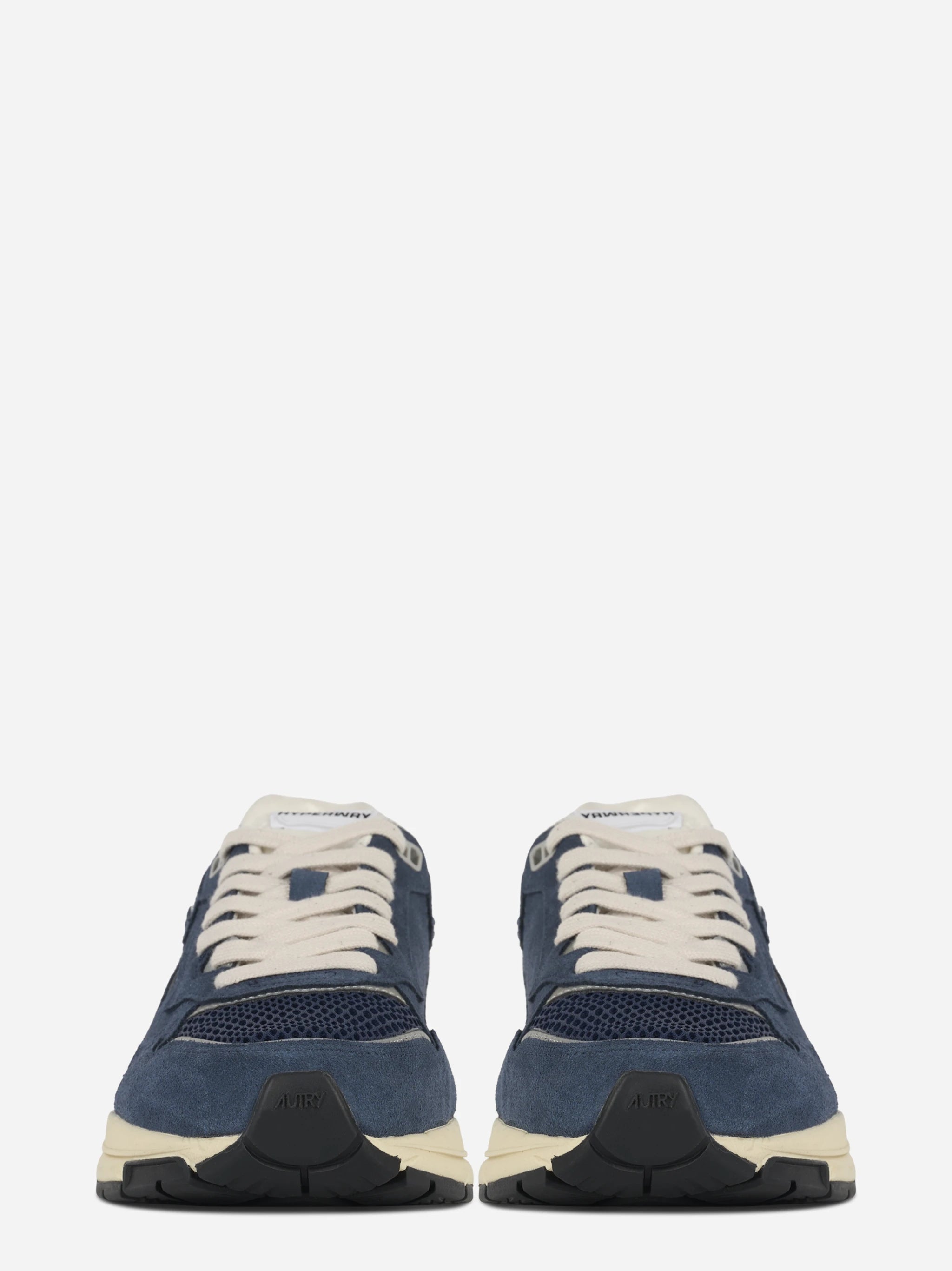 Sneakers Hyperway In Mesh E Suede Bluette E Marshmallow
