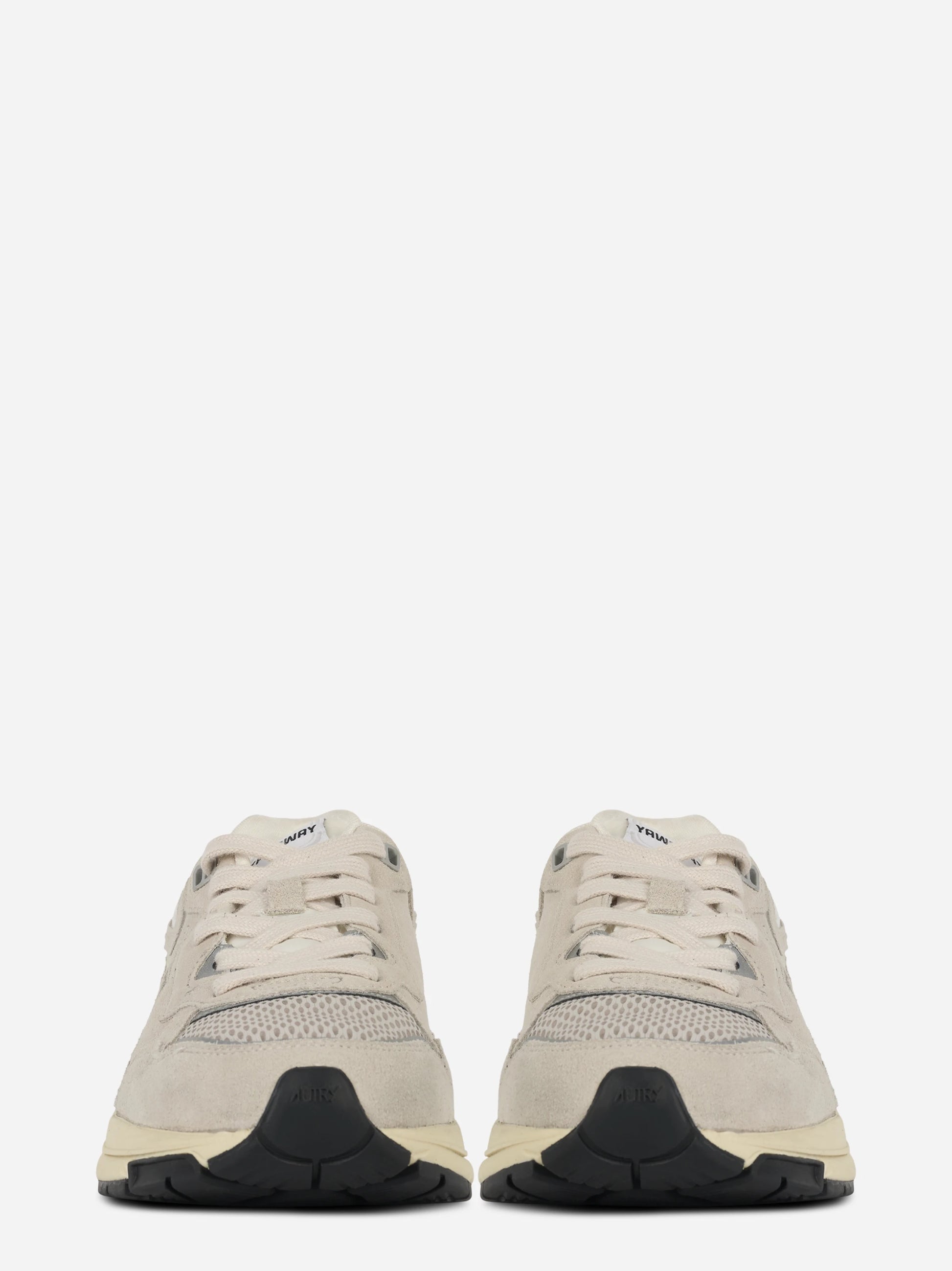 Sneakers Hyperway In Mesh E Suede Sand E Argento
