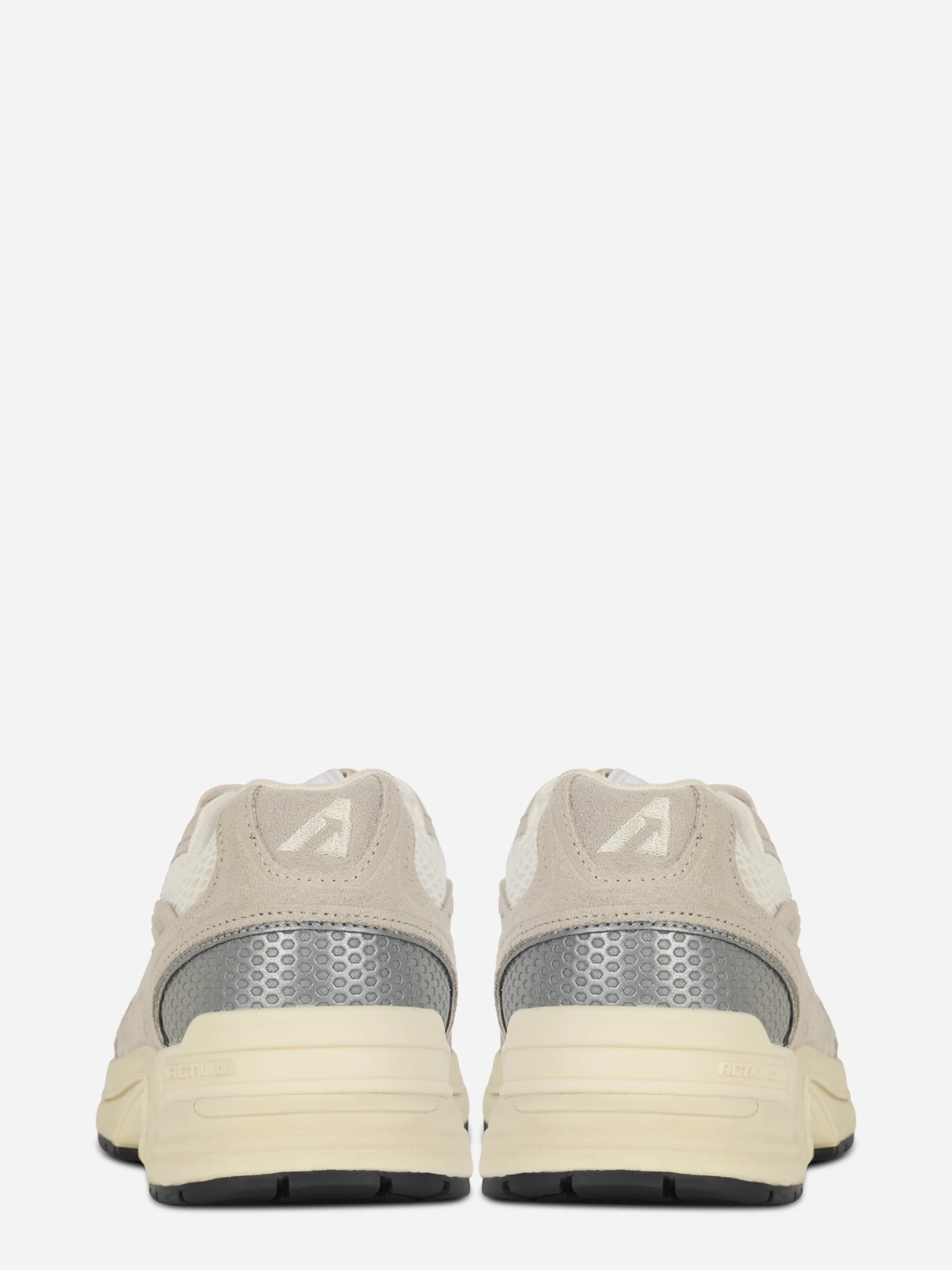 Sneakers Hyperway In Mesh E Suede Sand E Argento