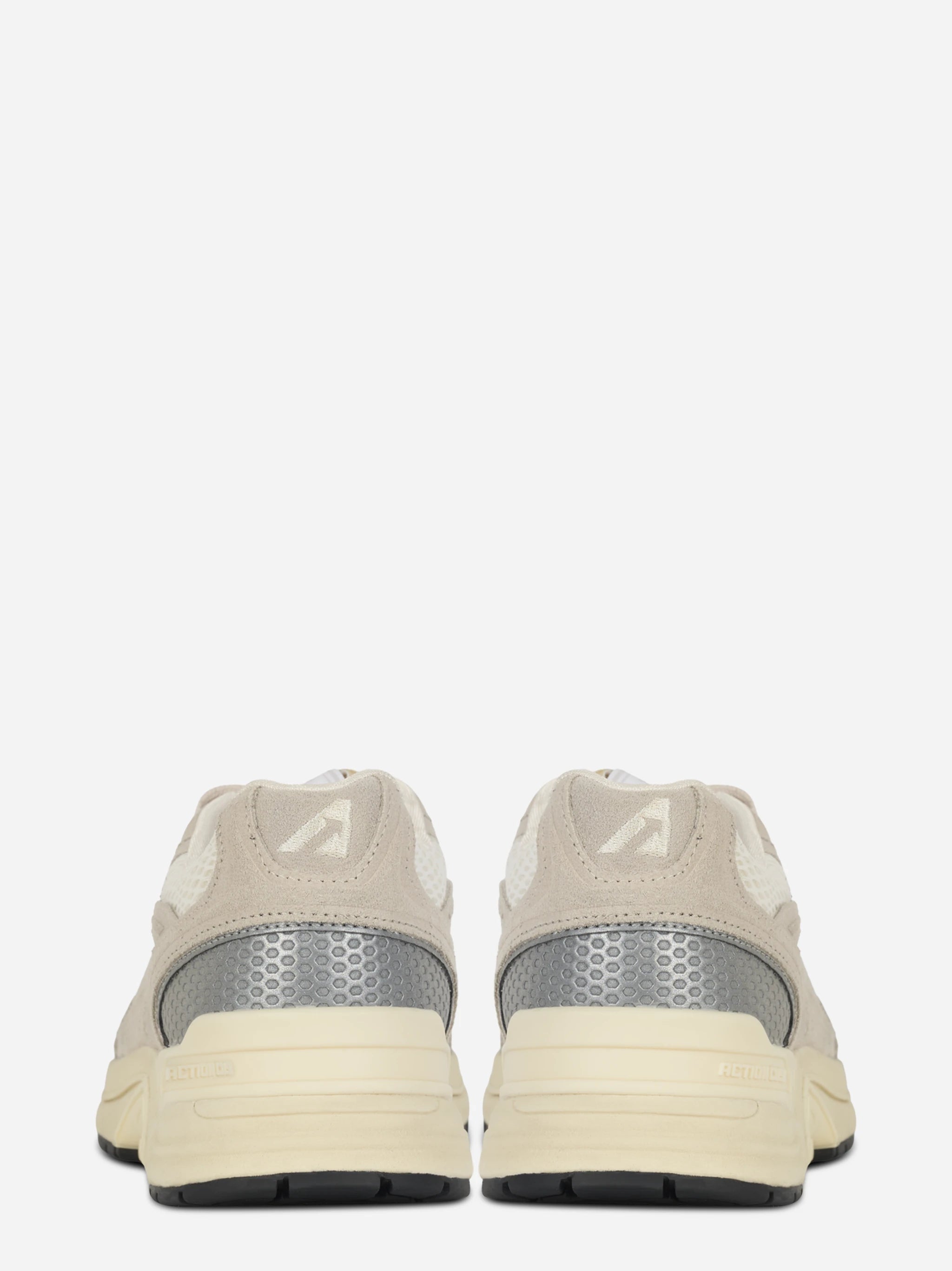 Sneakers Hyperway In Mesh E Suede Sand E Argento