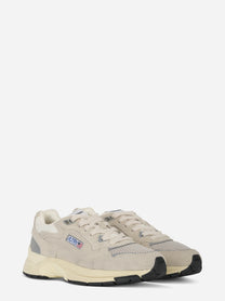 Sneakers Hyperway In Mesh E Suede Sand E Argento